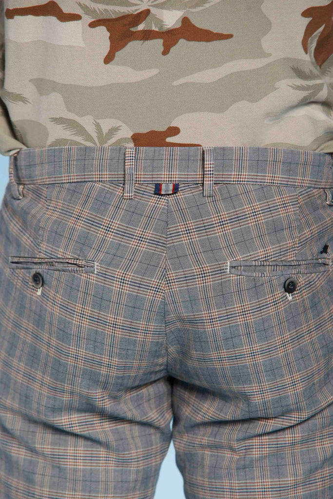 Milano Style man chino pants in tencel and cotton with wales pattern extra slim