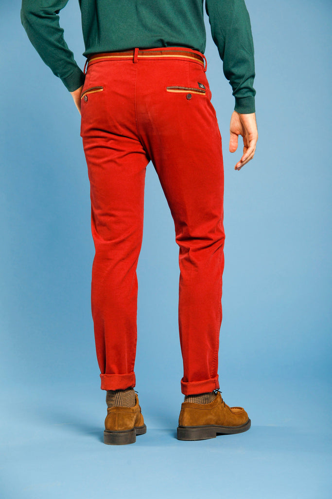 Torino Winter man gabardine and modal stretch chino pants slim