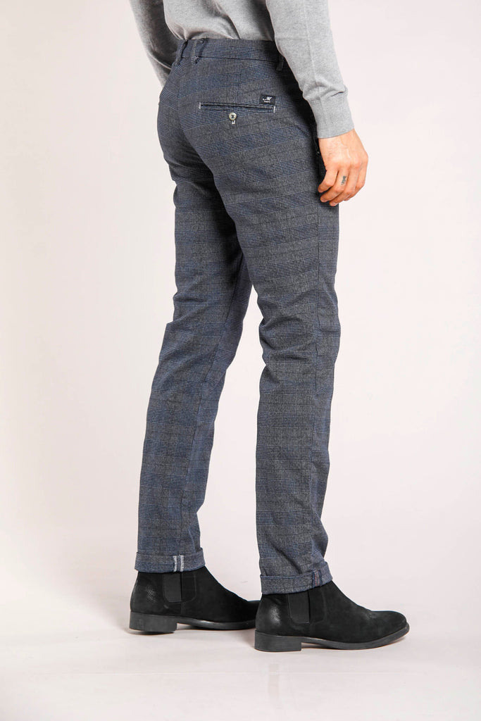 Torino Style man chino pants with mouliné shaded welt pattern slim