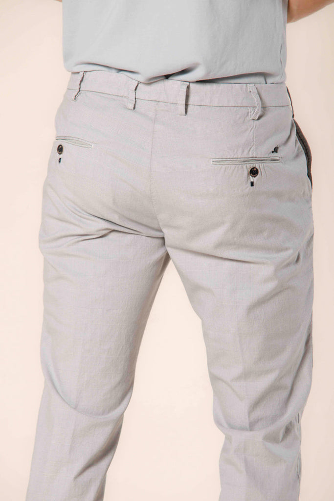 Image 5 of men's cotton and tencel color stucco chino pants with wales pattern Torino Prestige model by Mason's