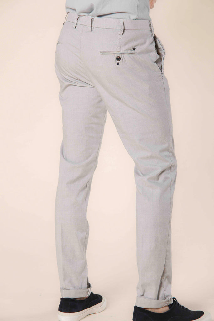 Image 4 of men's cotton and tencel color stucco chino pants with wales pattern Torino Prestige model by Mason's