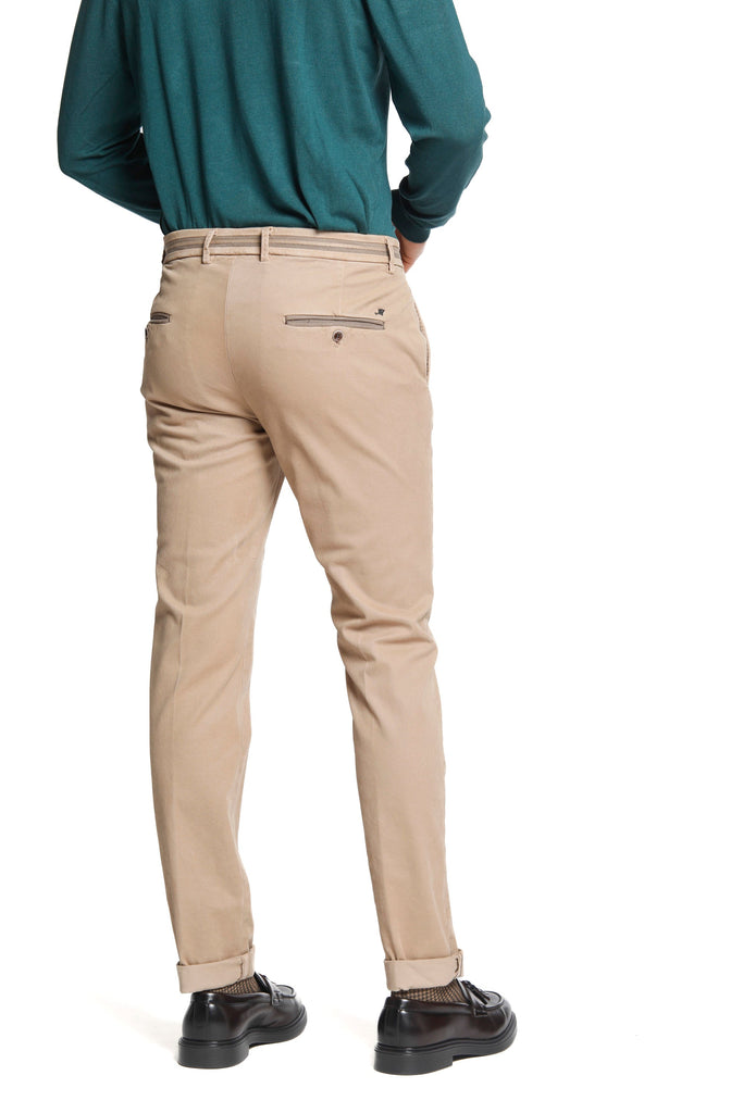 Torino Tapes man gabardine and cotton modal stretch chino pants slim