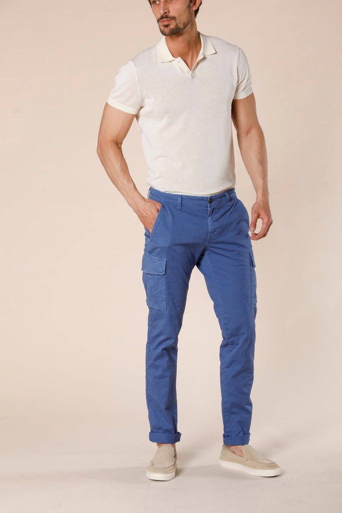 immagine 1 di pantalone cargo uomo in cotone modello Chile colore indaco extra slim di Mason's