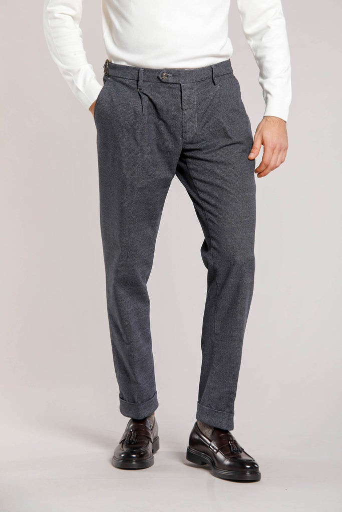 Genova Style man micro houndstooth chino pants regular