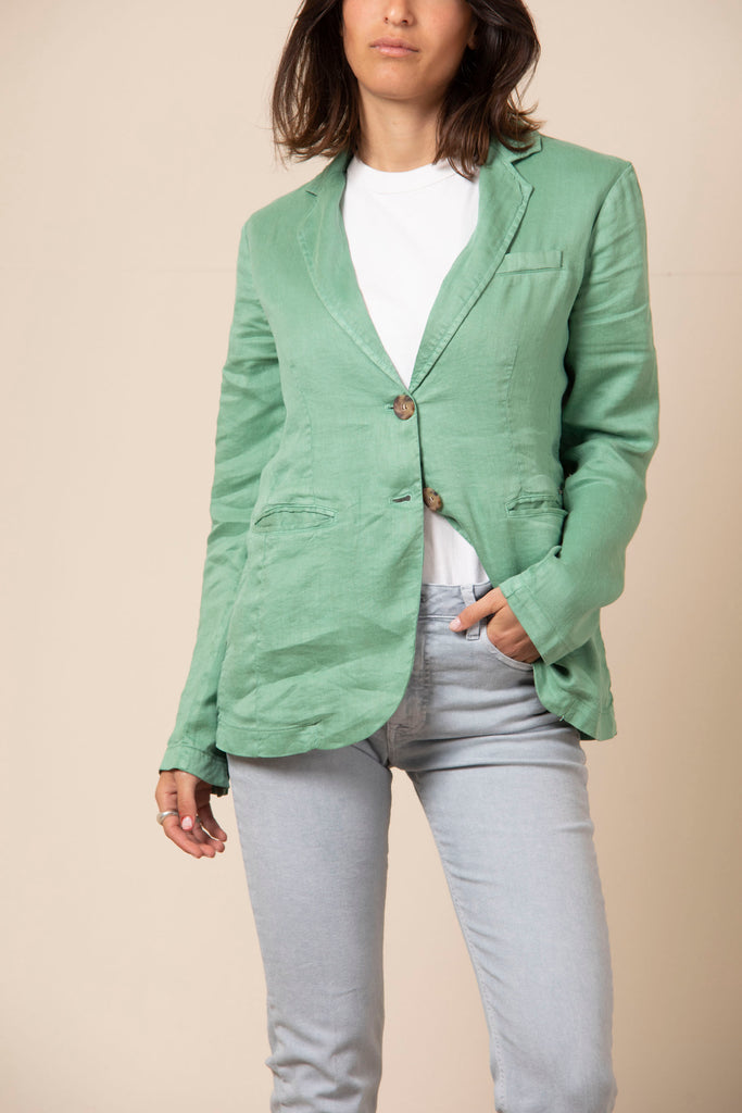 Helena woman blazer in linen and viscose