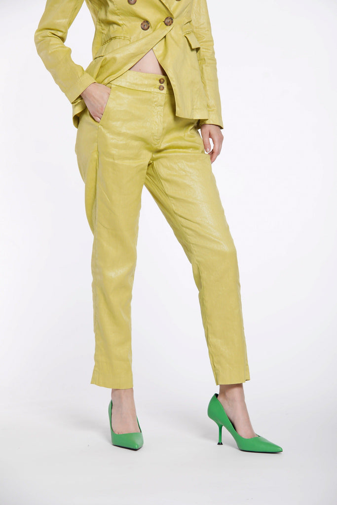 Iris Jog woman chino pants in linen and cotton curvy
