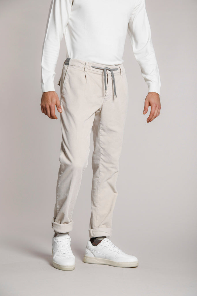New York Golf 1 Pinces man fleece chino pants with velvet effect regular