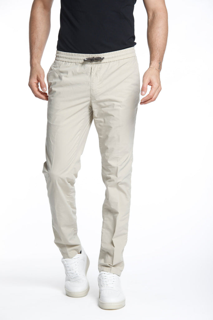 New York man chino jogger pants in tencel and cotton regular